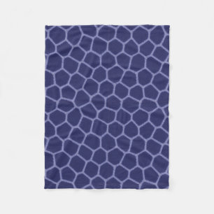 Elegante Dunkelblaue Giraffen-Druck-Plüschdecke Fleecedecke