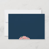 Elegante, dunkelblaue Pfingsterbliche Hochzeit ret Save The Date (Rückseite)