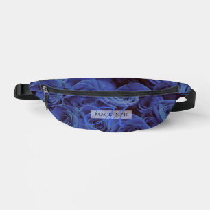 Elegante dunkelblaue Rose blauen Blumen Bauchtasche