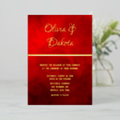 Elegante, dunkelblaue Wasserfarbenhochzeit Folieneinladung (Stehend vorne)