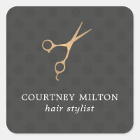 Elegante Dunkeldotte Imitate Gold-Schere Haar-Styl