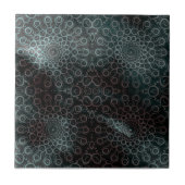 Elegante, dunkelgraue blaue, faszinierende Wirbel Fliese (Vorderseite)