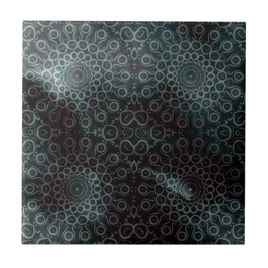 Elegante, dunkelgraue blaue, faszinierende Wirbel Fliese (Vorderseite)