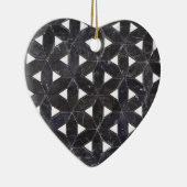 Elegante dunkelgraue Blume des Lebensmusters Keramikornament (Rechts)