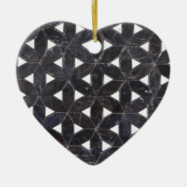 Elegante dunkelgraue Blume des Lebensmusters Keramikornament
