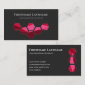 Elegante, dunkelgraue, sechseckige Beerenformen Visitenkarte (Vorne/Hinten)