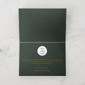 Elegante Dunkelgrün Gold Firma (Innen Mitte)