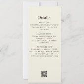 Elegante dunkelgrüne Blatt Hochzeit Dankeskarten (Rückseite)