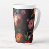 Elegante, dunkelmoody Vintage Flora Milchtasse (Rechte Ecke)