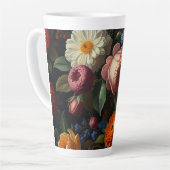 Elegante, dunkelmoody Vintage Flora Milchtasse (Linke Ecke)