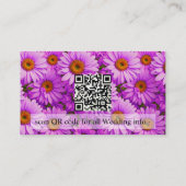 Elegante dunkelrosa Magenta Begleitkarte (Rückseite)