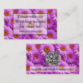 Elegante dunkelrosa Magenta Begleitkarte (Vorne/Hinten)