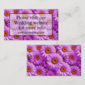 Elegante dunkelrosa Magenta Begleitkarte (Vorne/Hinten)