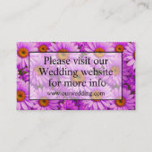 Elegante dunkelrosa Magenta Begleitkarte (Vorderseite)