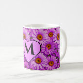 Elegante dunkelrosa Magenta Kaffeetasse (VorderseiteRechts)