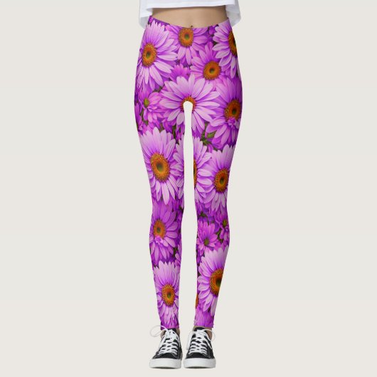 Elegante dunkelrosa Magenta Leggings (Vorderseite)