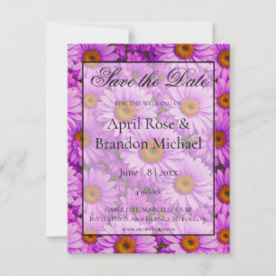 Elegante dunkelrosa Magenta Save The Date