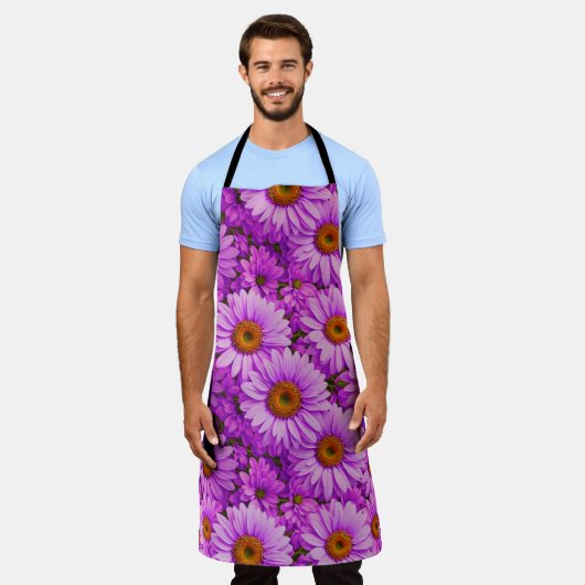 Elegante dunkelrosa Magenta Schürze (Getragen)