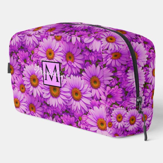 Elegante dunkelrosa Magenta Waschbeutel (Rechte Ecke)