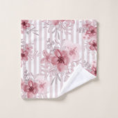 Elegante, dunkelrosa Pinoralla Badhandtuch Set (Waschlappen)