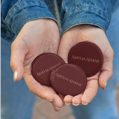 Elegante dunkelrote und rosa Typografie Button