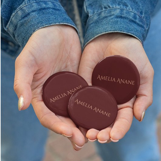 Elegante dunkelrote und rosa Typografie Button