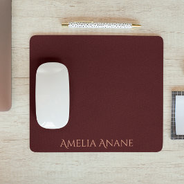 Elegante dunkelrote und rosa Typografie Mousepad