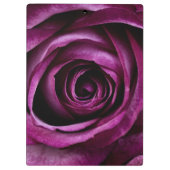 Elegante dunkelviolette Rose Klemmbrett (Rückseite)