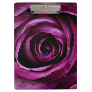 Elegante dunkelviolette Rose Klemmbrett