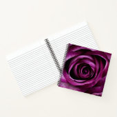 Elegante dunkelviolette Rose Notizblock (Innenseite)