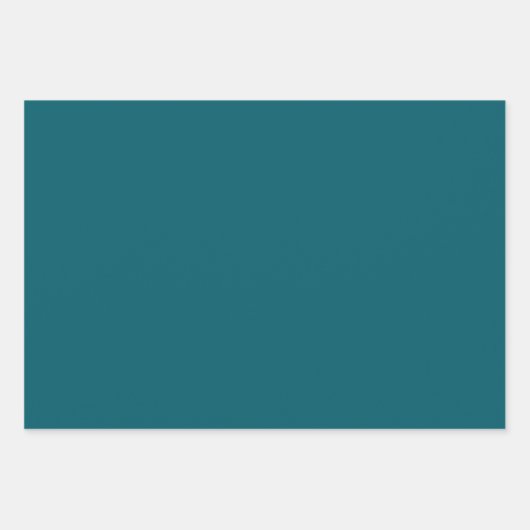 Elegante dunkle Aquamarine Farbe Geschenkpapier Set (Vorderseite 3)