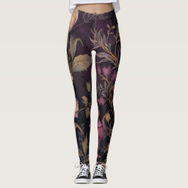 elegante dunkle Blume Leggings