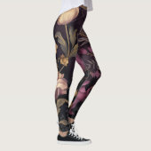 elegante dunkle Blume Leggings (Rechts)