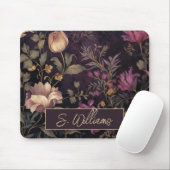 elegante dunkle Blume mit Namen Mousepad (Mit Mouse)