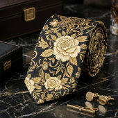 Elegante dunkle Blumenmuster Krawatte