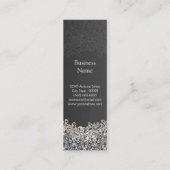 Elegante Dunkle Damaske - Haarstiel Tiny Compact Mini Visitenkarte (Rückseite)