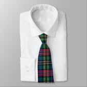 Elegante dunkle Farben Karo Gingham-Muster Krawatte (Gebunden)