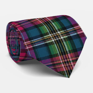 Elegante dunkle Farben Karo Gingham-Muster Krawatte