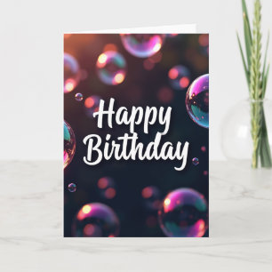Elegante dunkle Geburtstagskarte mit Schrift Karte