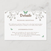 Elegante dunkle Goldschmetterlingsdetails Begleitkarte (Vorderseite)