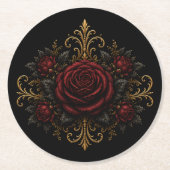 Elegante dunkle gotische Hochzeit Untersetzer (Vorderseite)