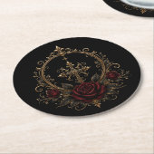 Elegante dunkle gotische Hochzeit Untersetzer (Angewinkelt)