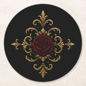 Elegante dunkle gotische Hochzeit Untersetzer (Vorderseite)