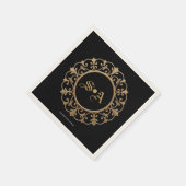 Elegante dunkle gotische Hochzeitsserviette Serviette (Ecke)
