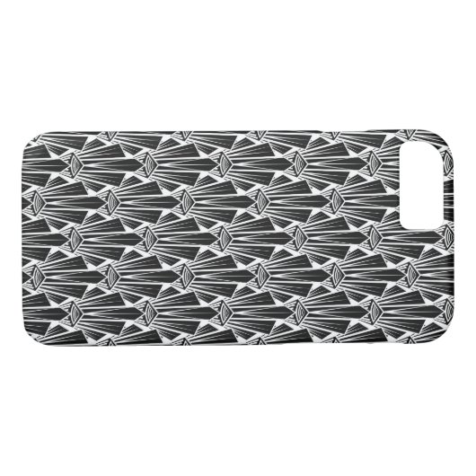 Elegante dunkle Kunst Deko abstrakte geometrische Case-Mate iPhone Hülle (Rückseite (Horizontal))