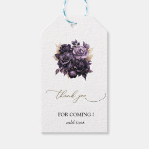 Elegante dunkle Lila Rose Geschenkanhänger