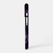 Elegante dunkle Lila Rose Monogram Phone Case iPhone 16 Hülle (Linke Seite)