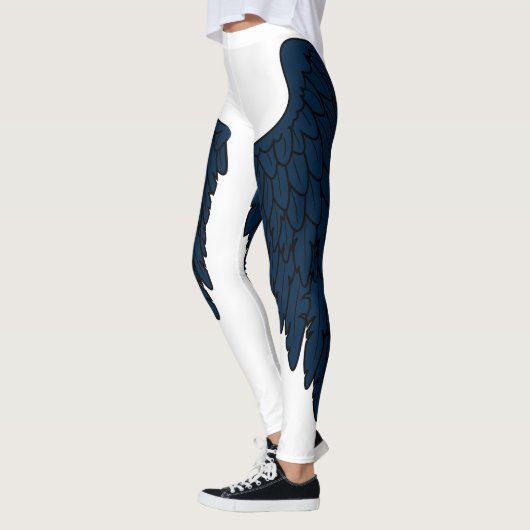 Elegante dunkle Marine-Engels-Flügel Leggings (Links)