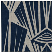 Elegante dunkle Marinekunst Deko abstraktes geomet Stoff (Nahaufnahme)