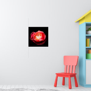 Elegante dunkle melancholische rote Rose Poster